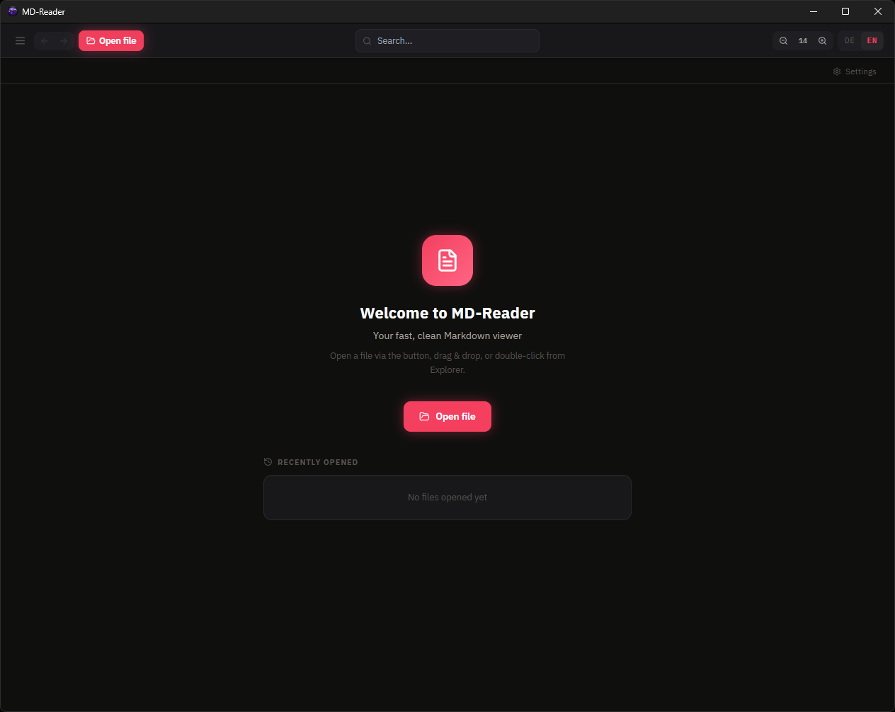 MD-Reader Screenshot